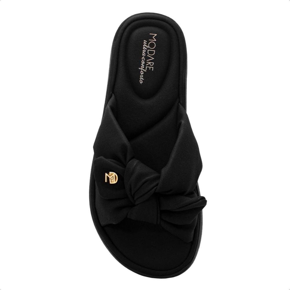 Chinelo Flat Modare Feminino Ultra Soft Ultraconforto Casual 7208.101 Preto 3