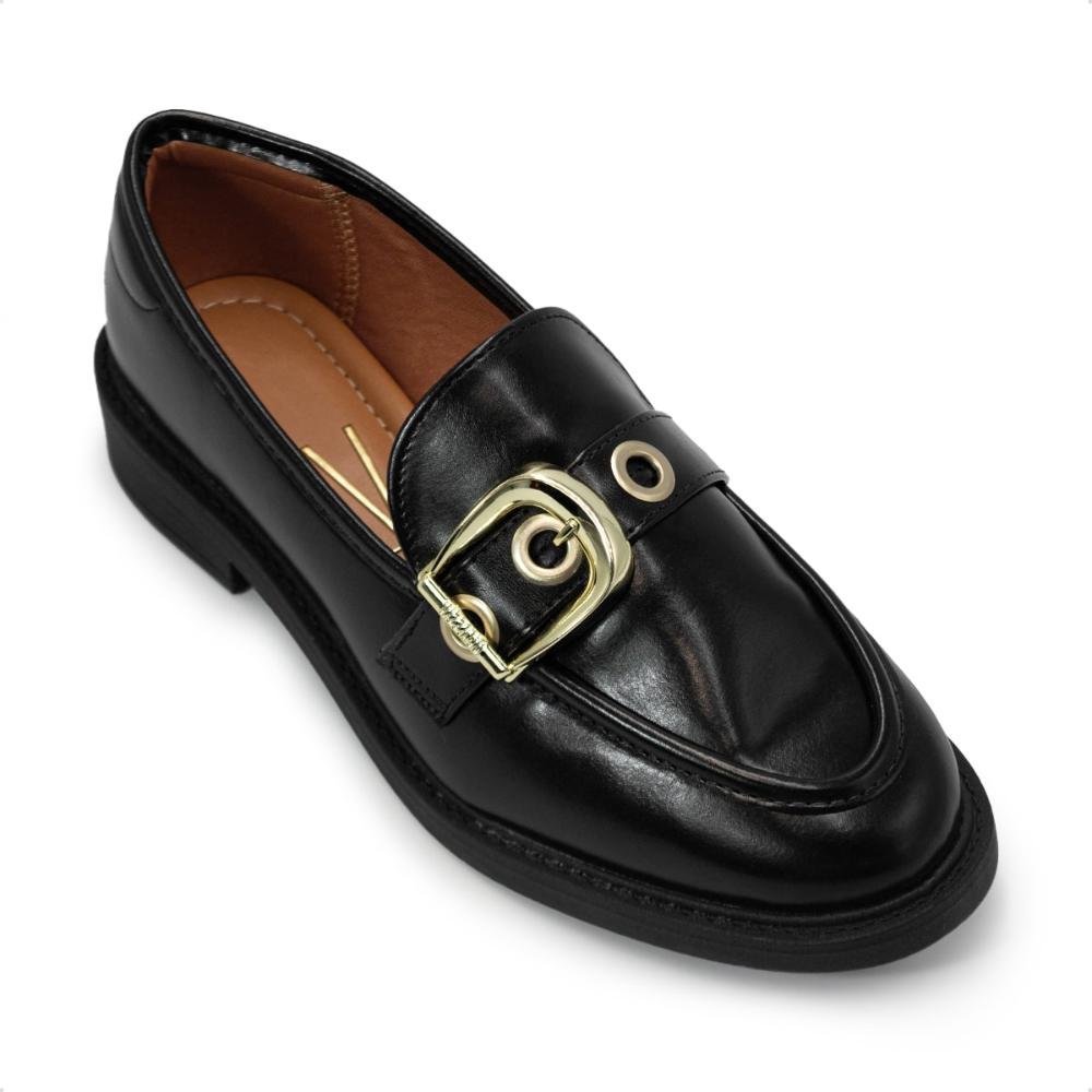 Mocassim Vizzano Feminino Napa Garda com Fivela Casual 1453.104 Preto 2