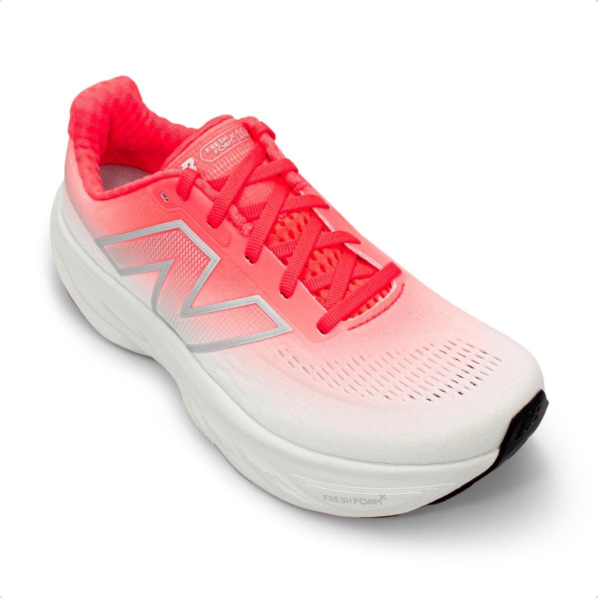 Tênis New Balance Feminino Fresh Foam X 1080v14 Branco/Coral 2