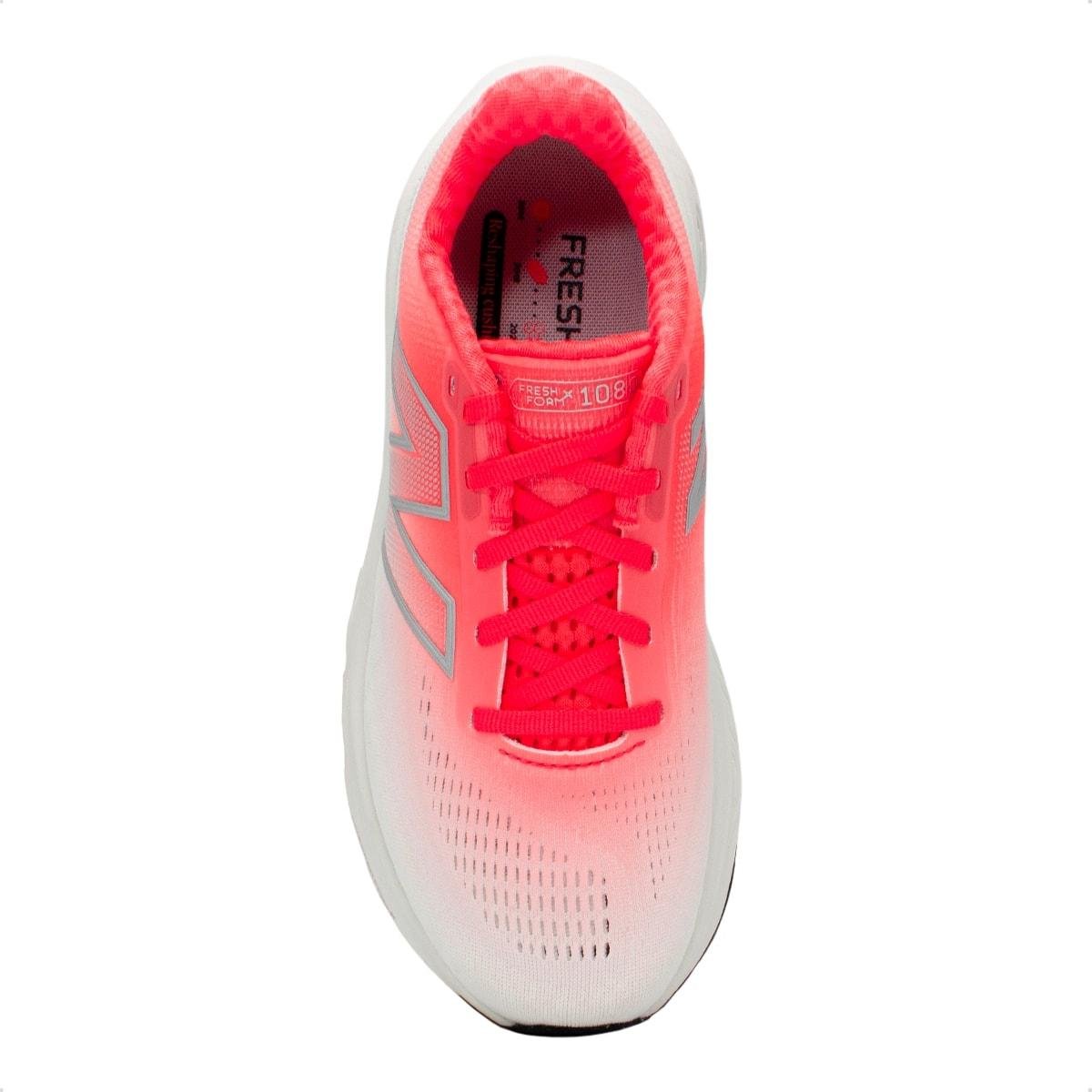 Tênis New Balance Feminino Fresh Foam X 1080v14 Branco/Coral 3