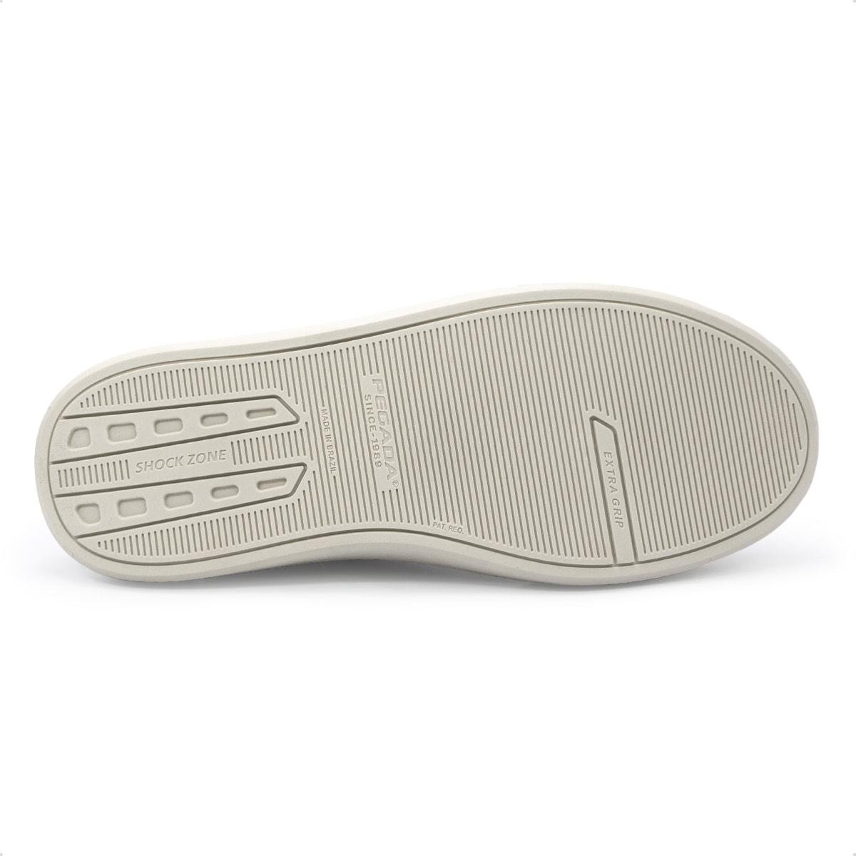 Sapatênis Pegada Masculino em Microfibra Casual 172105 Cáqui 5