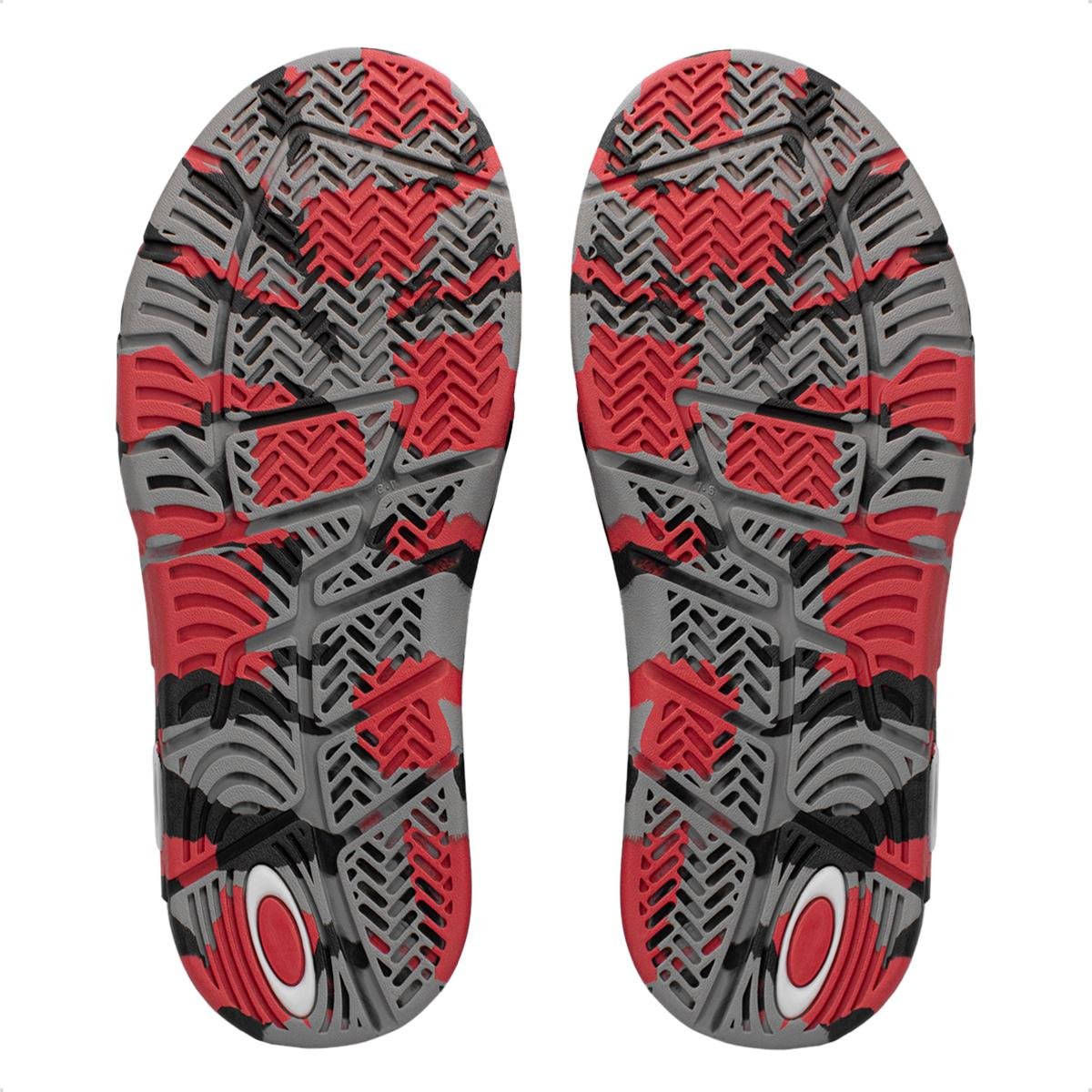 Sandália Oakley Masculina Casual Crowd Camo Preto/Vermelho 5