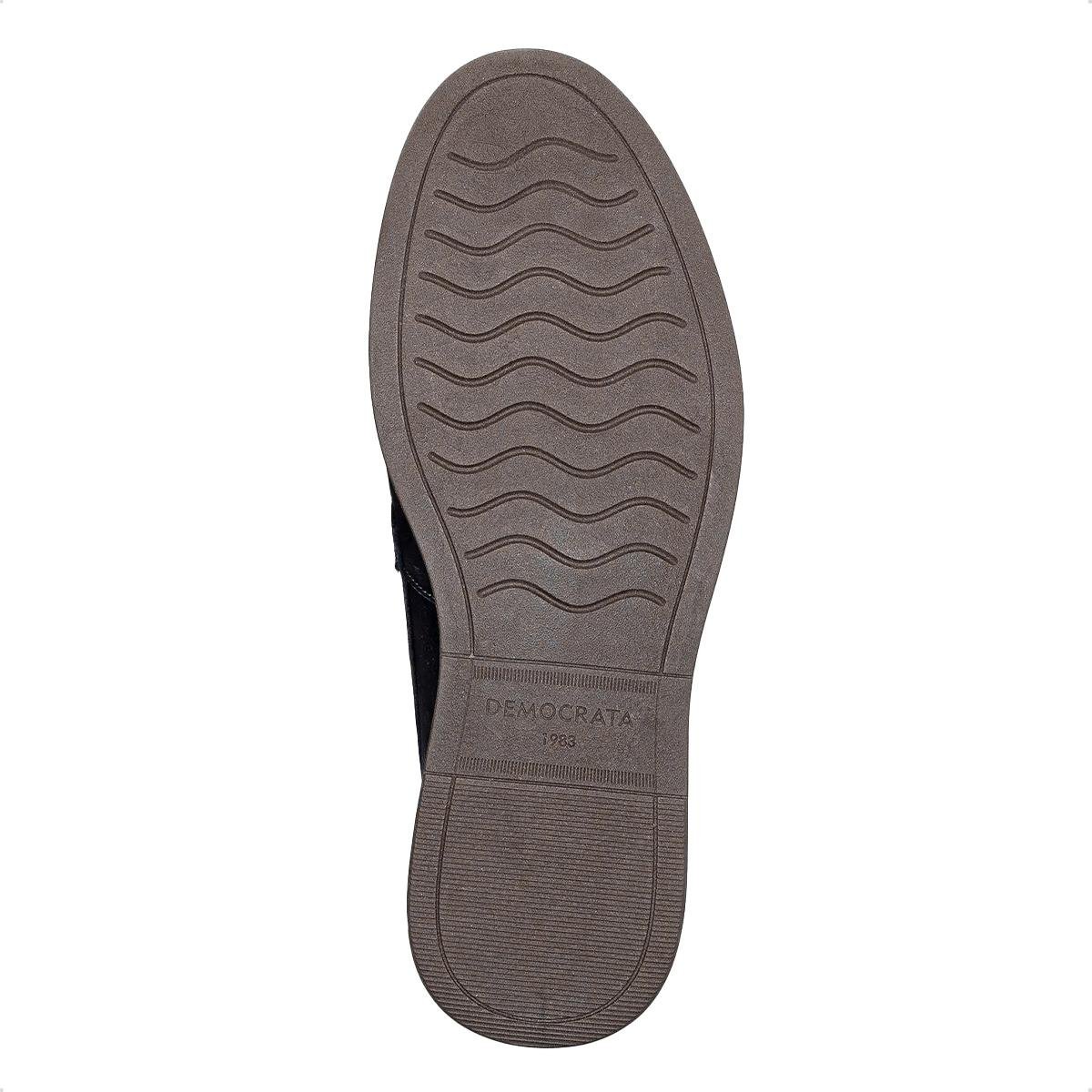 Mocassim de Couro Democrata Masculino Nash 252301 Azul Marinho 4