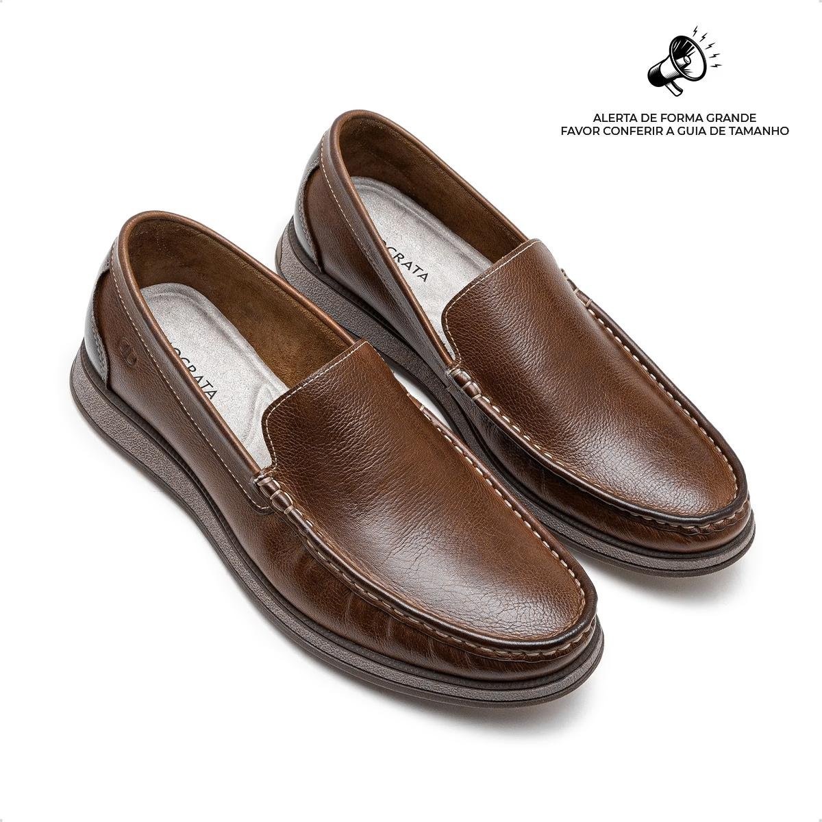 Mocassim de Couro Democrata Masculino Nash 252301 Marrom 2
