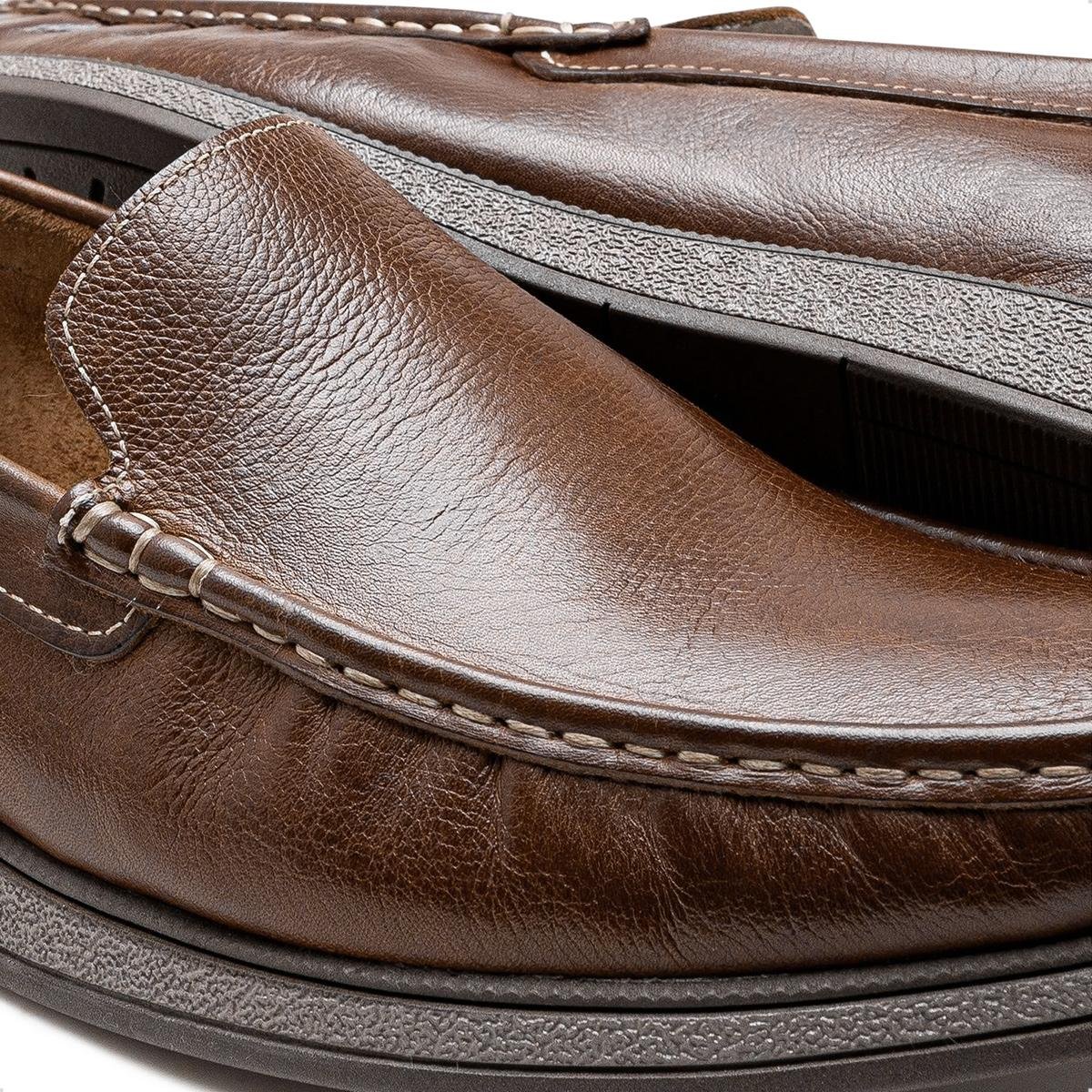 Mocassim de Couro Democrata Masculino Nash 252301 Marrom 3