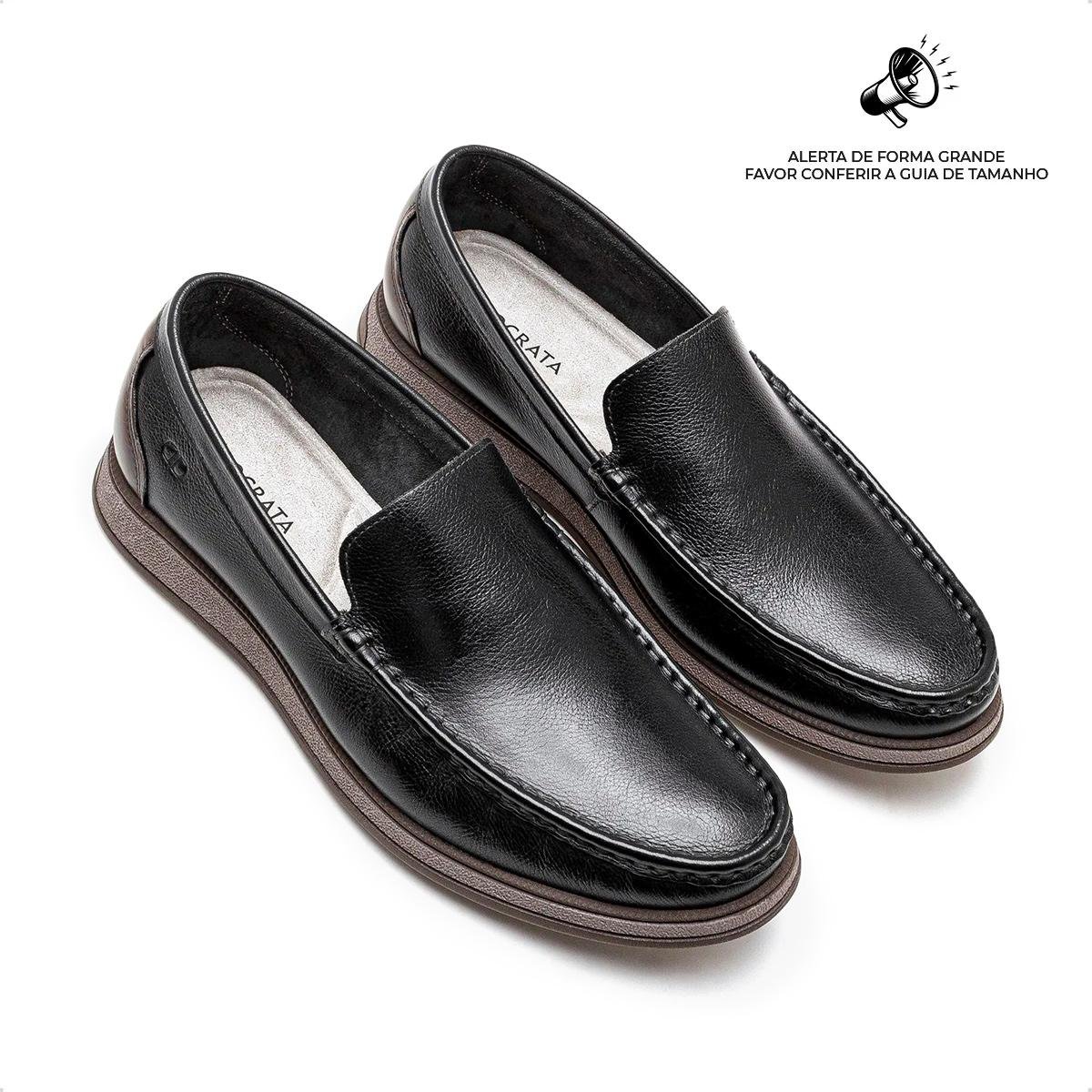 Mocassim de Couro Democrata Masculino Nash 252301 Preto 2