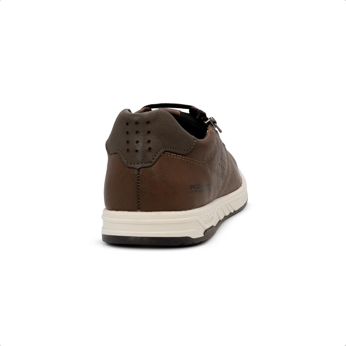 Sapatênis Pegada Masculino em Microfibra Casual 172005 Marrom 4