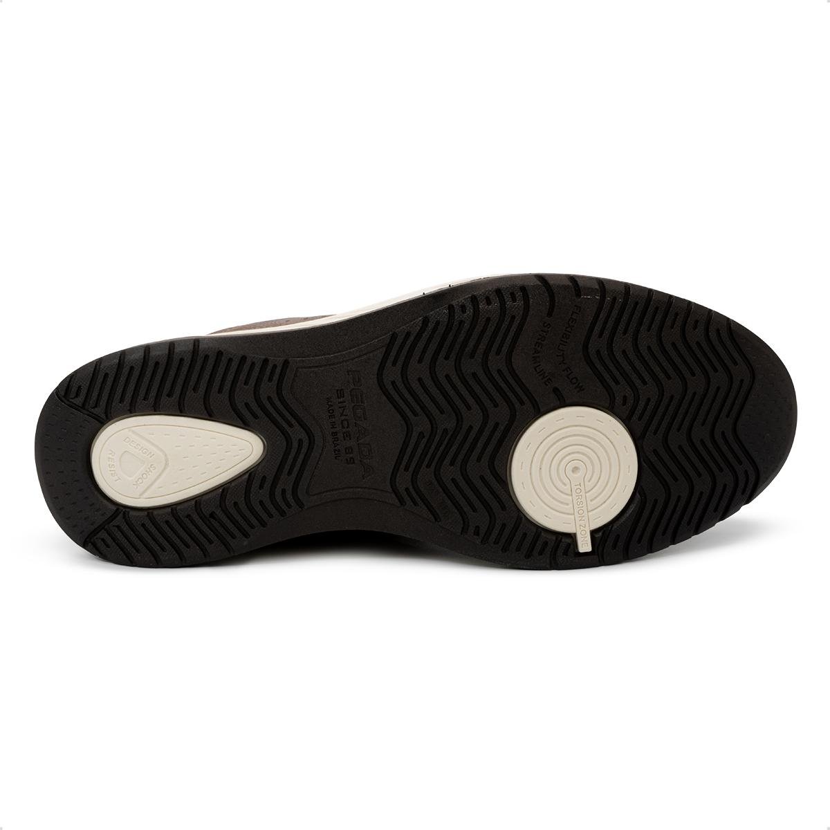 Sapatênis Pegada Masculino em Microfibra Casual 172005 Marrom 5