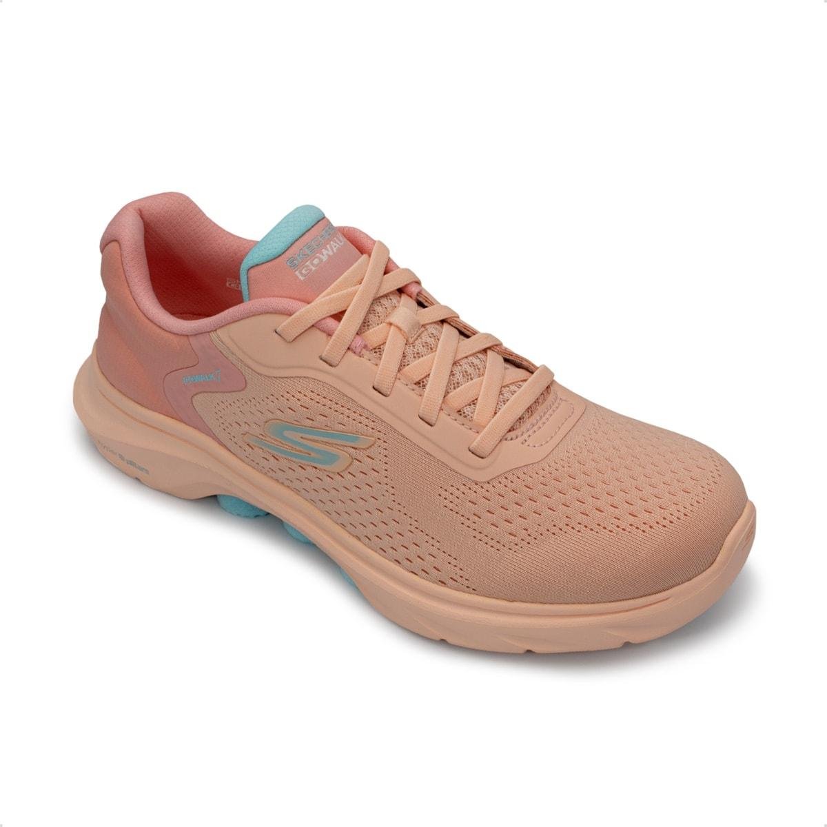 Tênis Skechers Feminino Go Walk 7 - Cosmic Waves 125215 Salmão 2