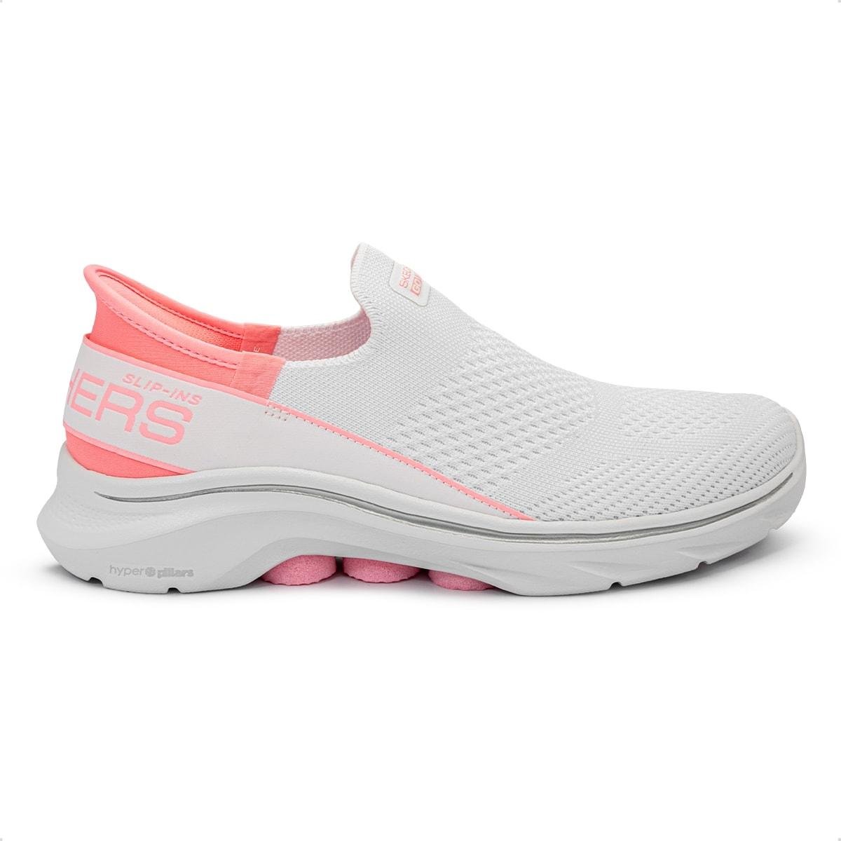 Tênis Skechers Feminino Go Walk 7 - Mia 125231 Branco/Rosa 1
