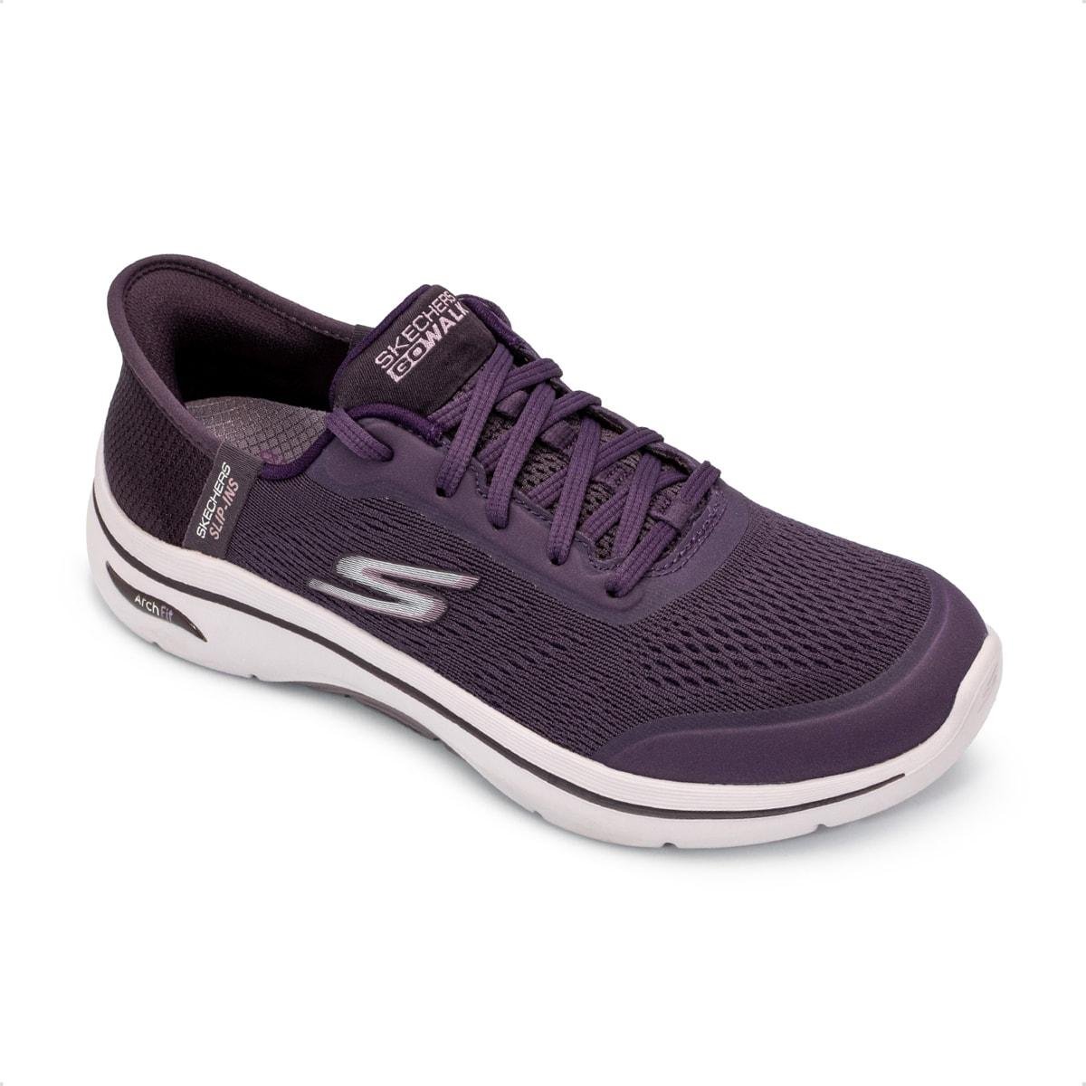 Tênis Skechers Feminino Go Walk Arch Fit Valencia 125319 Roxo