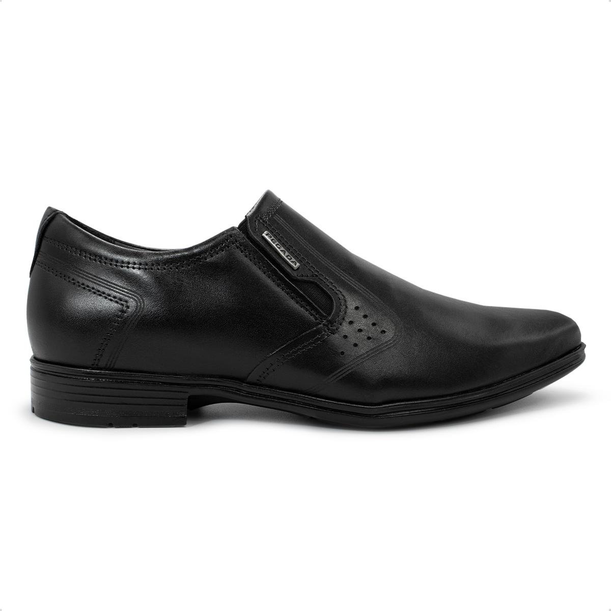 Sapato de Couro Pegada Masculino Stretch Preto 1