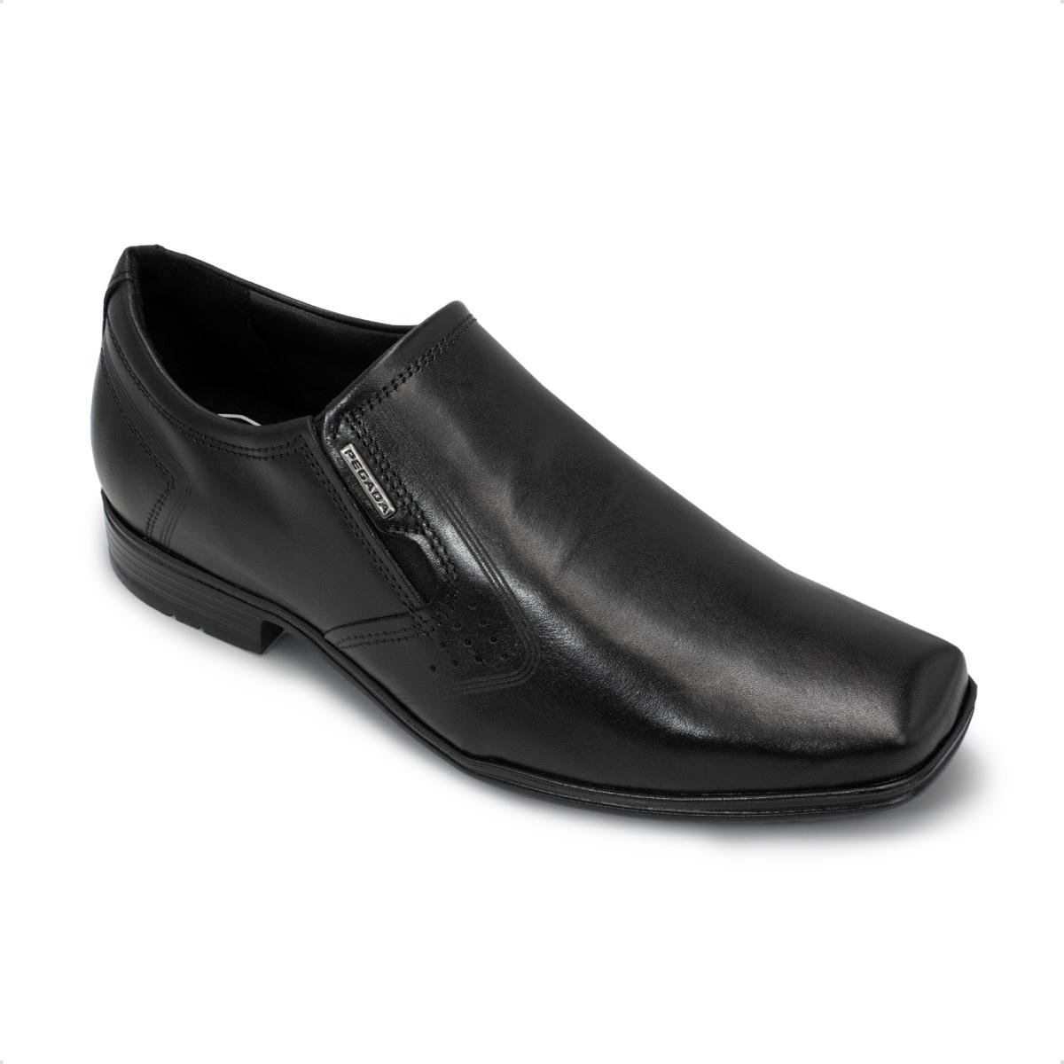 Sapato de Couro Pegada Masculino Stretch Preto 2