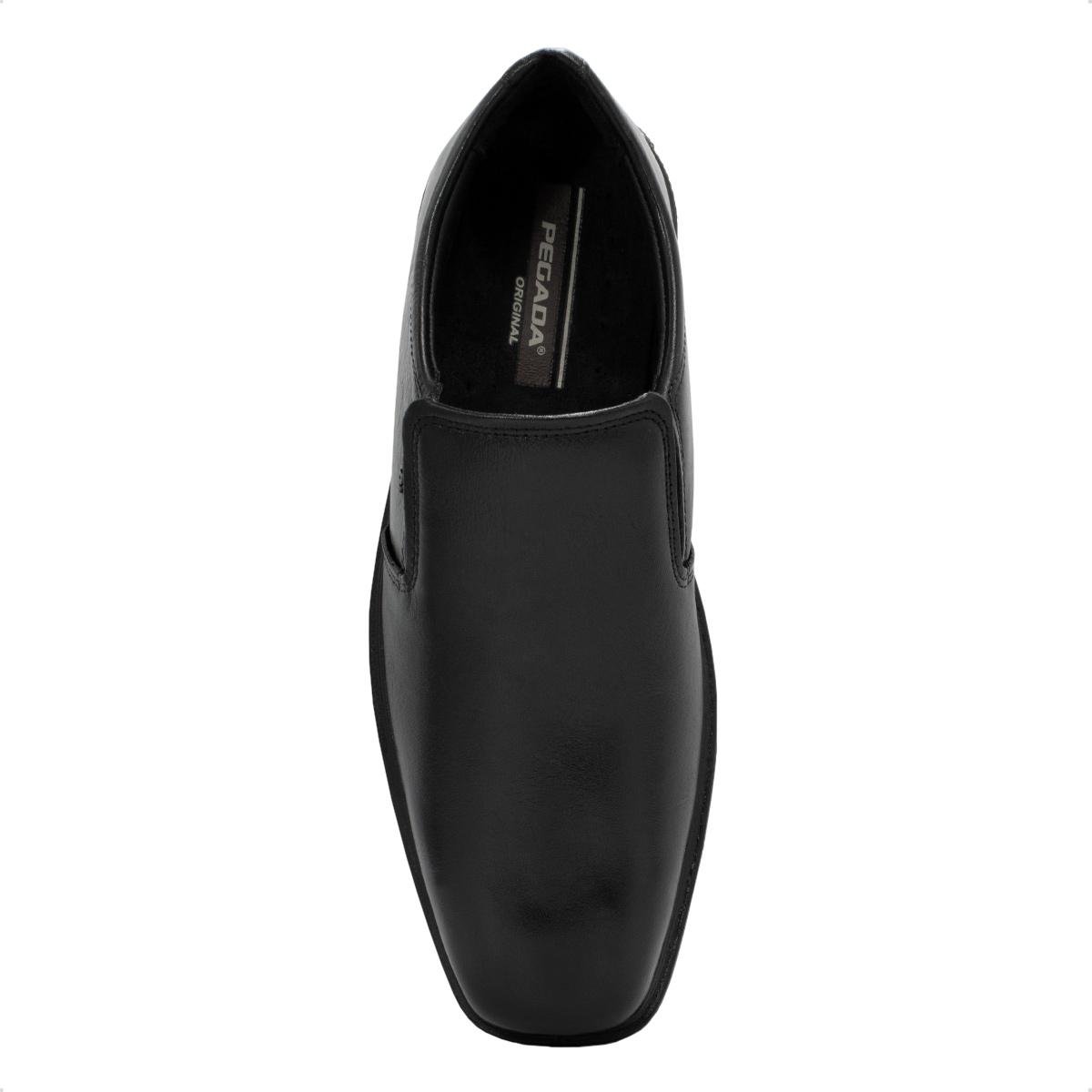 Sapato de Couro Pegada Masculino Anilina Preto 3