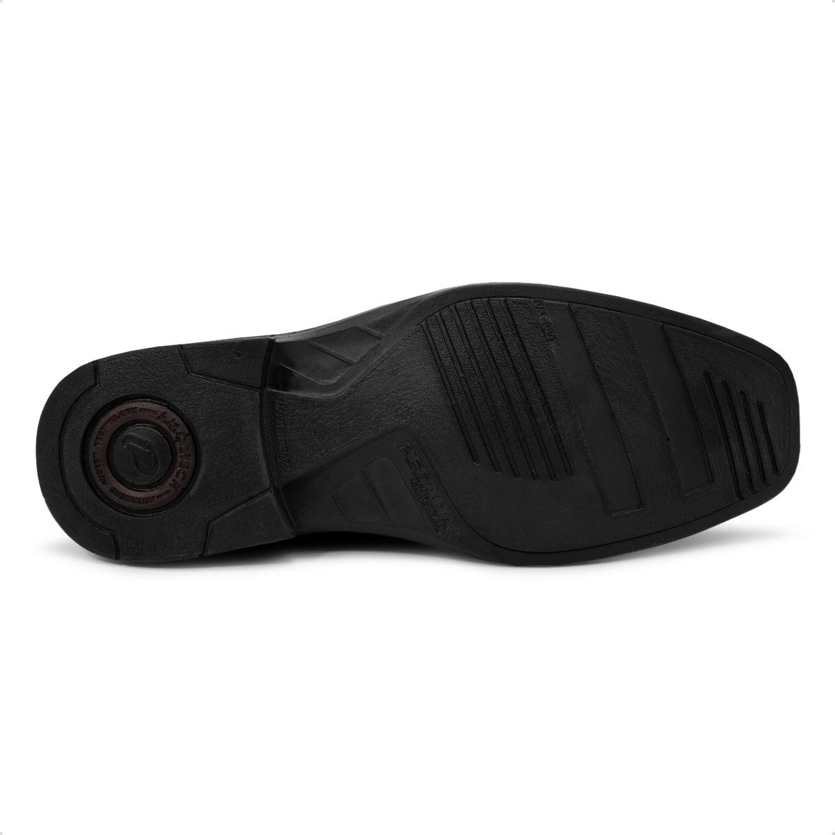 Sapato de Couro Pegada Masculino Anilina Preto 5