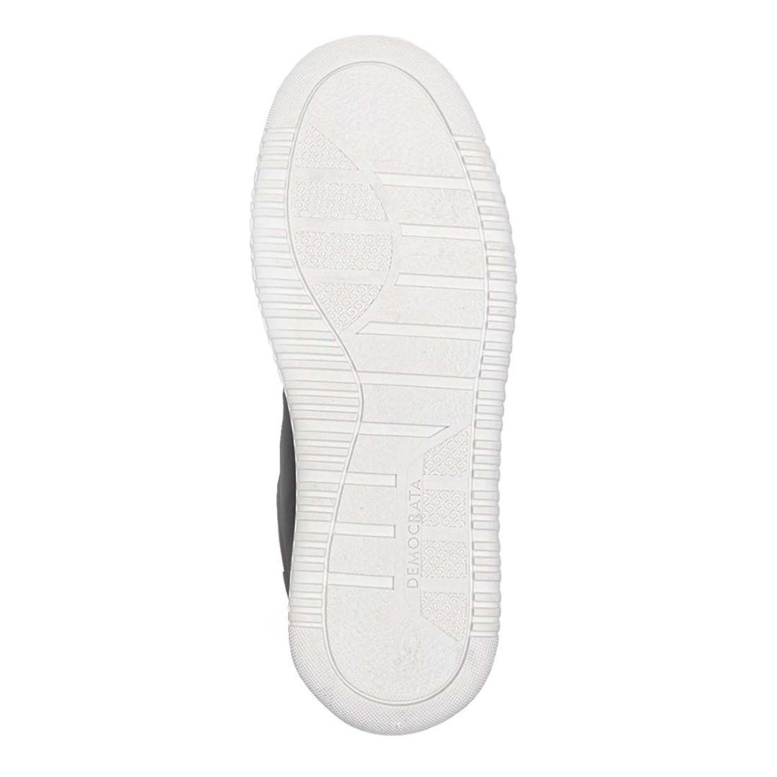 Tênis De Couro Democrata Masculino Denim Block 240501+Cinto Masculino Dupla Face 4