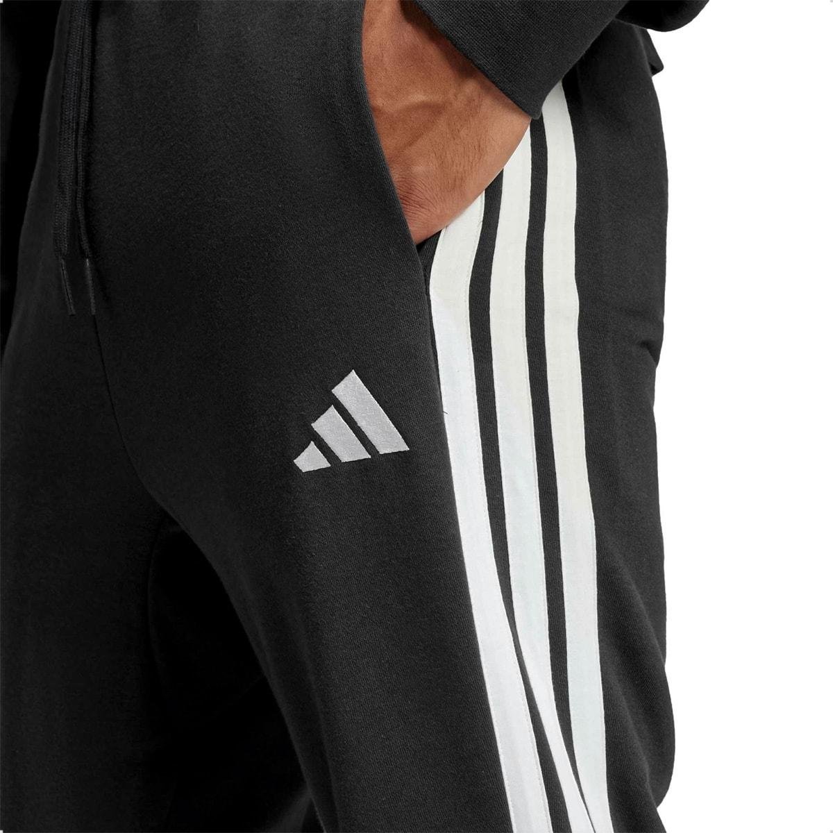 Calça Adidas Masculina Essentials French Terry 3 Listras Preto 3