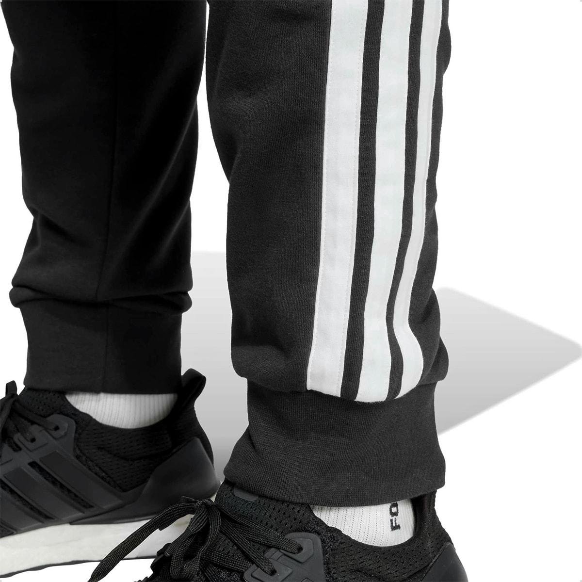 Calça Adidas Masculina Essentials French Terry 3 Listras Preto 4
