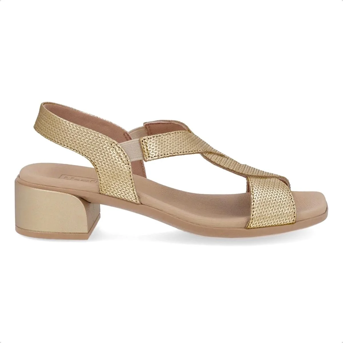 Sandália Usaflex Feminino Bico Quadrado Couro AN27003