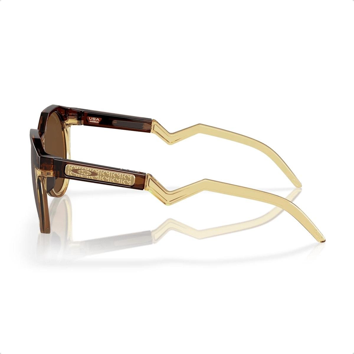 Óculos de Sol Oakley Unissex HSTN Kylian Mbappé Signature Series Prizm Tungsten Dourado/Marrom 3