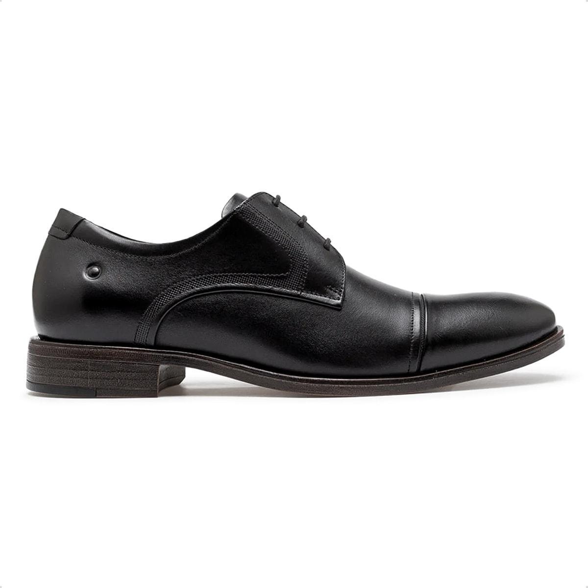 Sapato Social de Couro Democrata Masculino Smart Comfort Madison Hi-Soft 32 255106 Preto 1