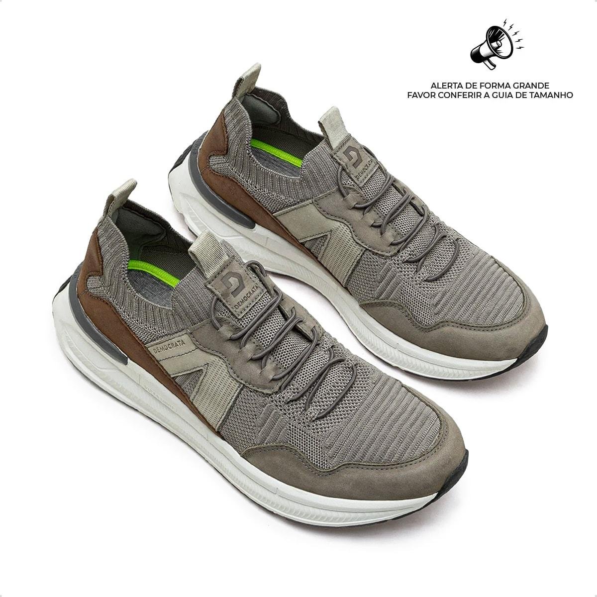 Tênis Democrata Masculino Brad Ultra Light 527103 Cinza 2