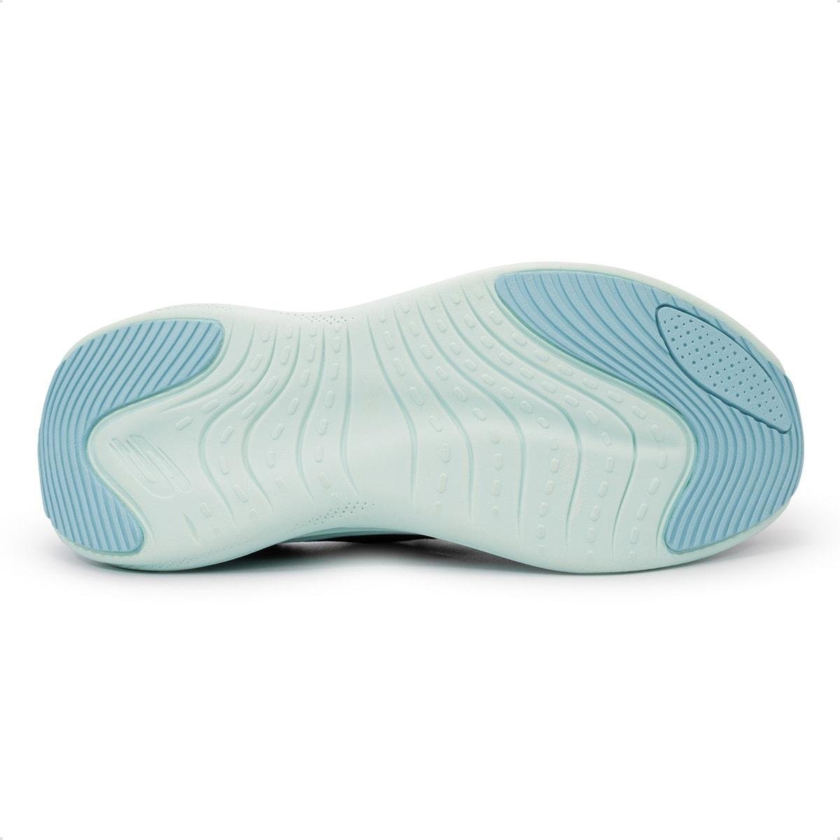 Tênis Skechers Feminino Skech Cloud-Perfectly Plush Preto/Azul Claro 5