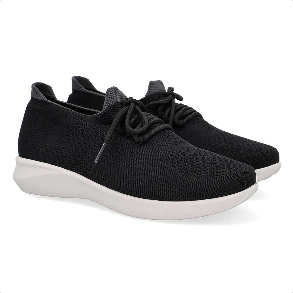 Tênis Usaflex Feminino Tricot UD03001 Preto 2