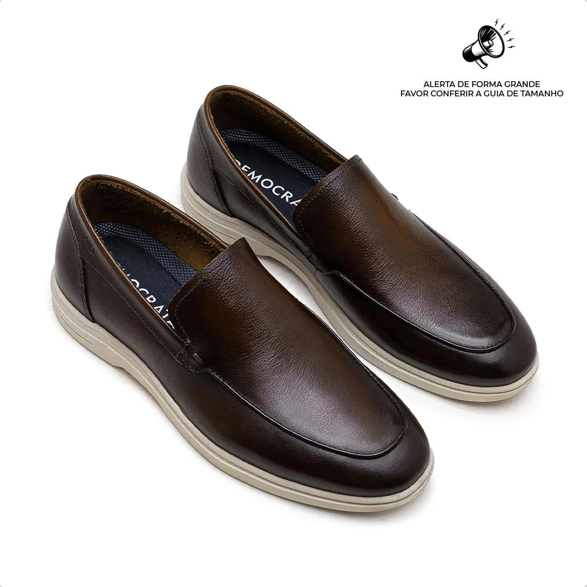 Mocassim de Couro Democrata Masculino Tulum 647101 Marrom 2