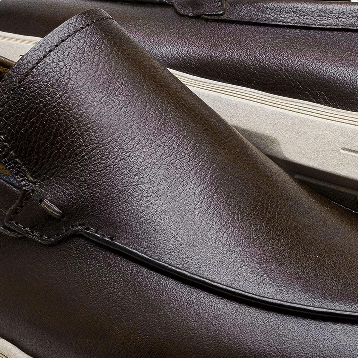 Mocassim de Couro Democrata Masculino Tulum 647101 Marrom 3