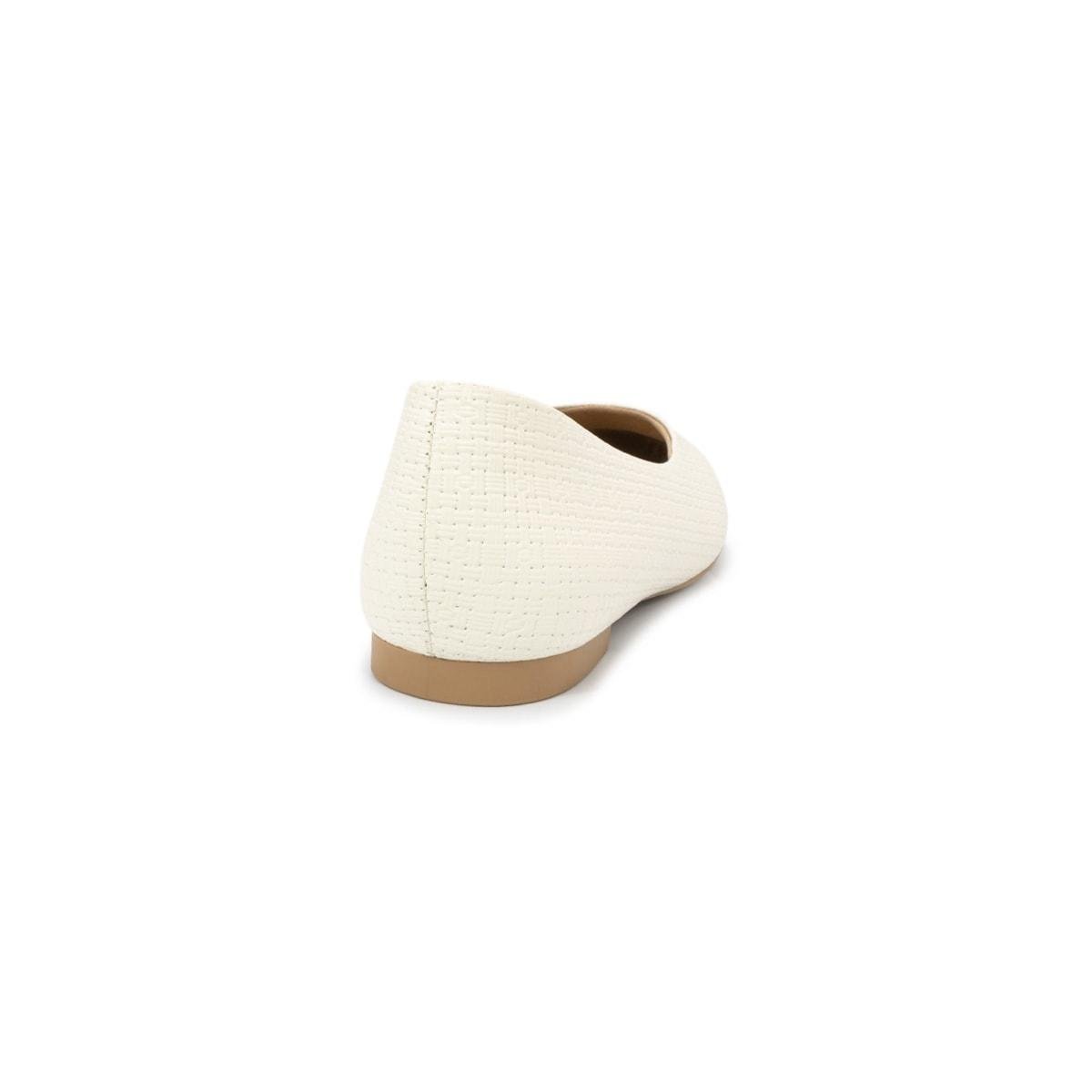 Sapatilha Usaflex Feminina Couro Casual UD08001 Off White 4