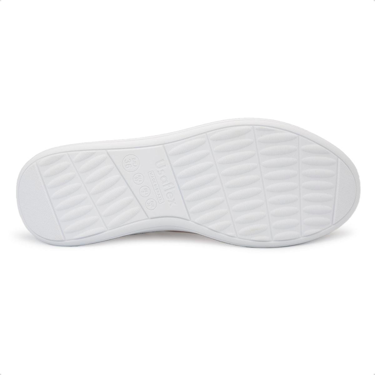 Tênis Usaflex Feminino Matelassê Couro Casual UD02003 Rosa Claro 5