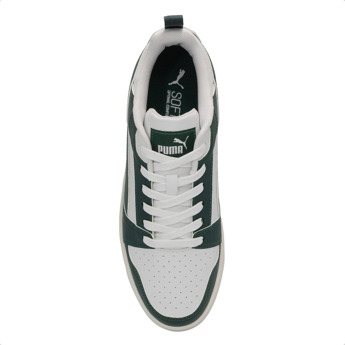 Tênis Puma Unissex Rebound V6 Low BDP Branco/Verde Escuro 3