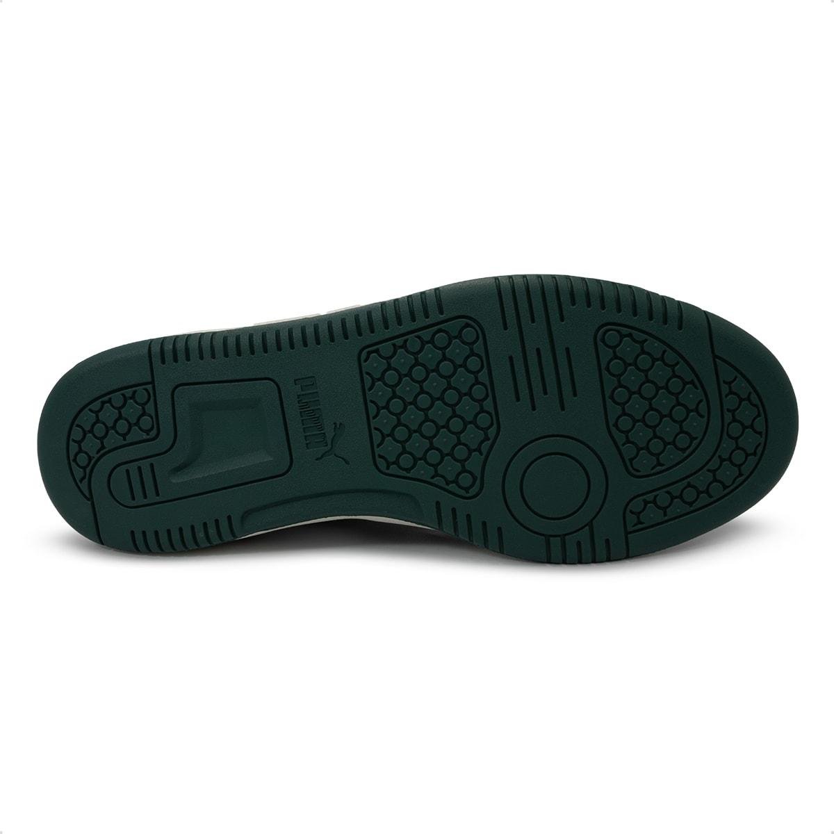 Tênis Puma Unissex Rebound V6 Low BDP Branco/Verde Escuro 5
