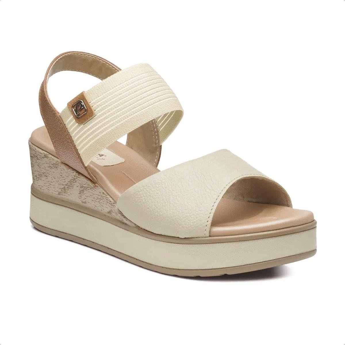 Sandália Pegada Feminina em Couro Florença 234202 Areia 2