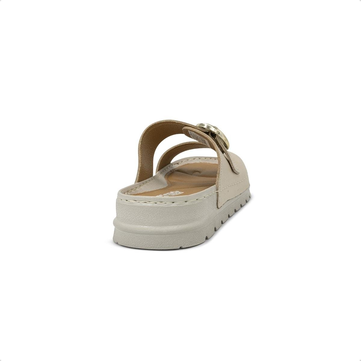 Chinelo Pegada Feminino em Couro Grace 234701 Bege 4