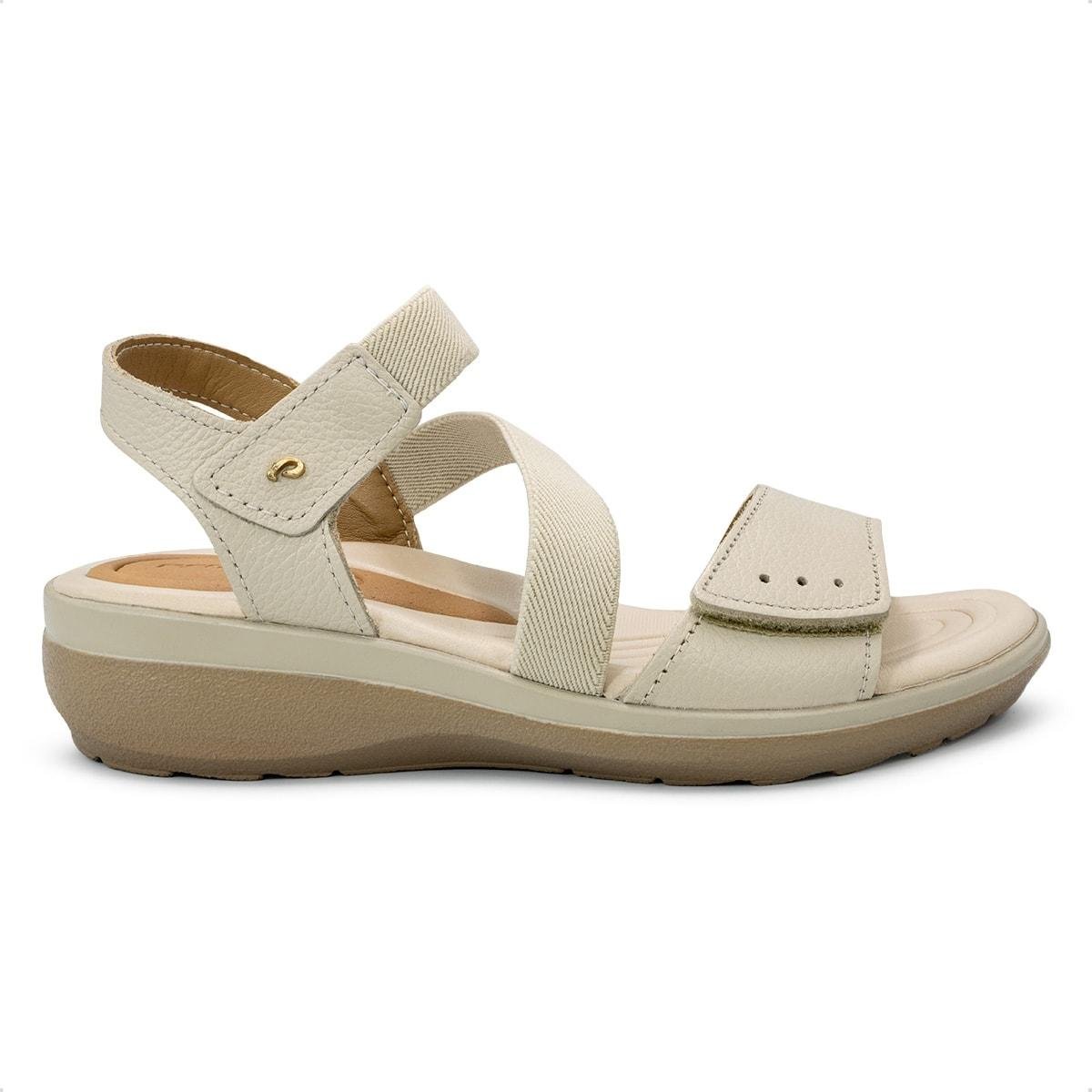 Sandália Pegada Feminina em Couro 232711 Areia 1
