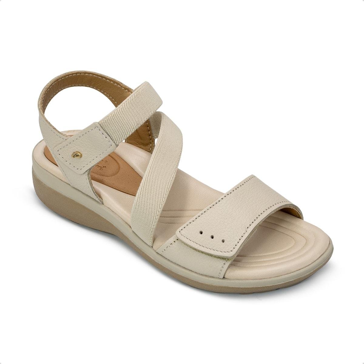 Sandália Pegada Feminina em Couro 232711 Areia 2
