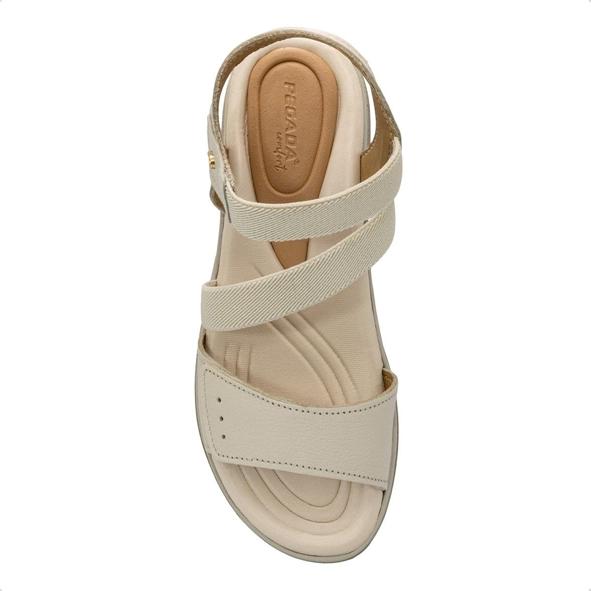 Sandália Pegada Feminina em Couro 232711 Areia 3