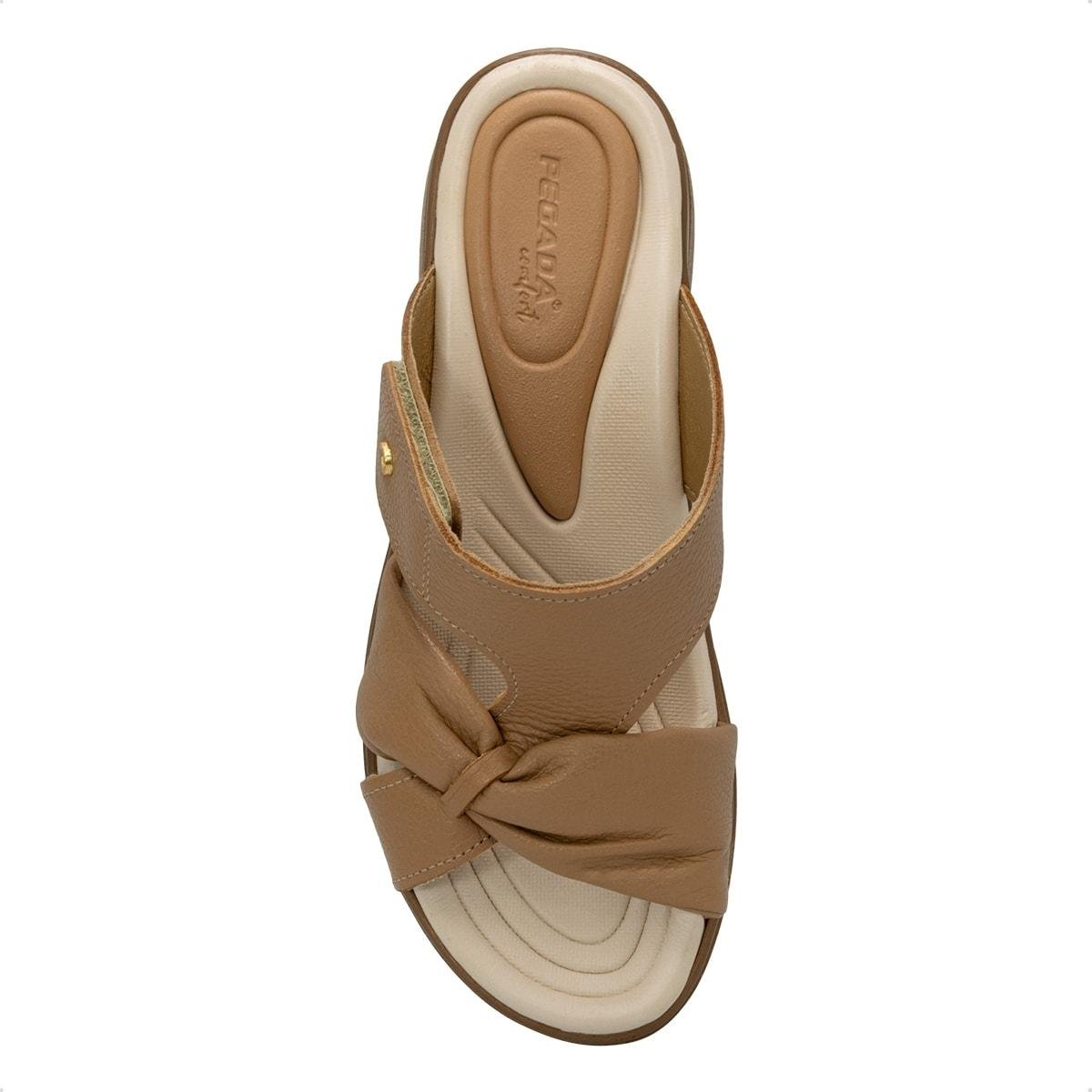 Tamanco Pegada Feminino em Couro 232712 Marrom Claro 3