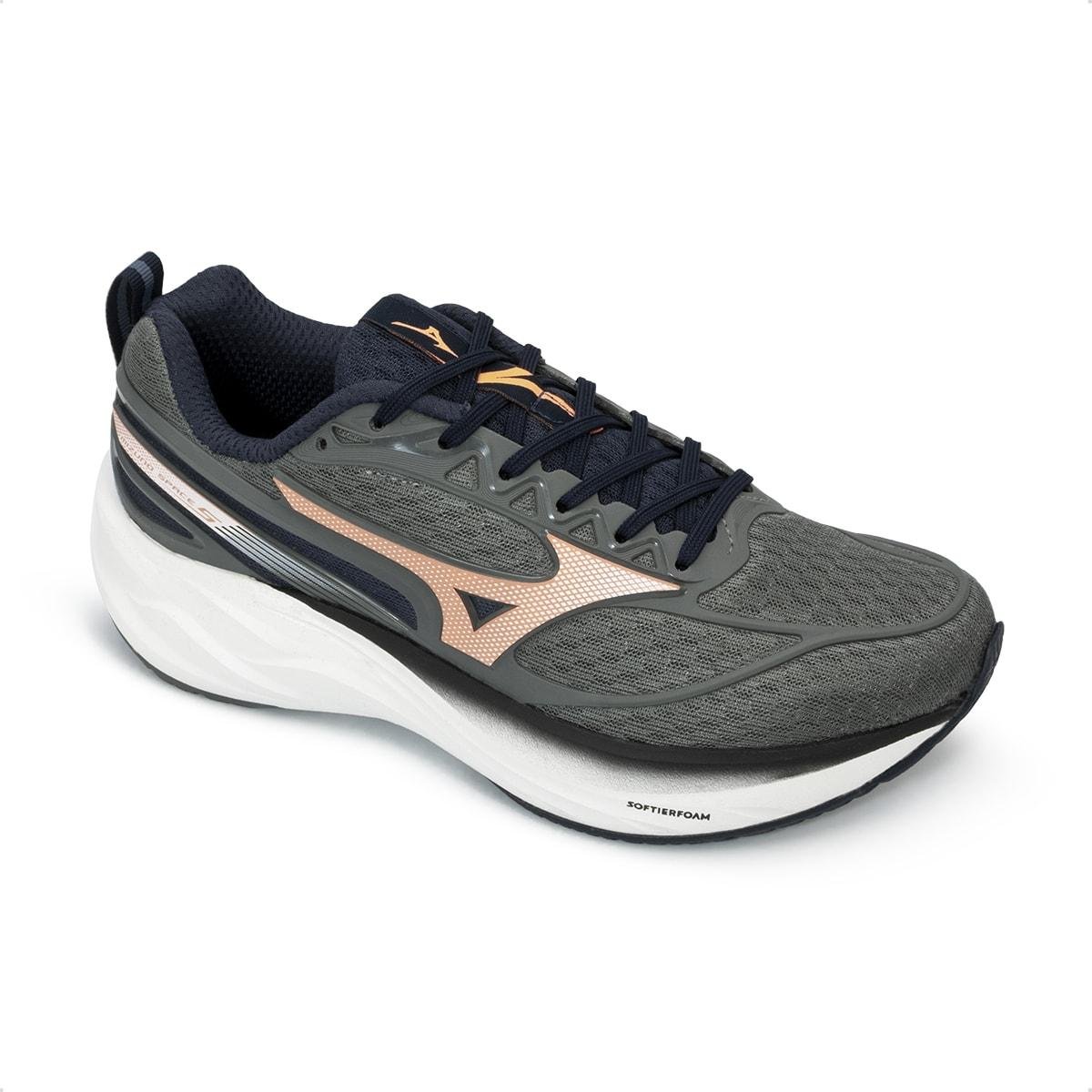 Tênis Mizuno Feminino Space 5 Corrida Cinza/Marinho 2