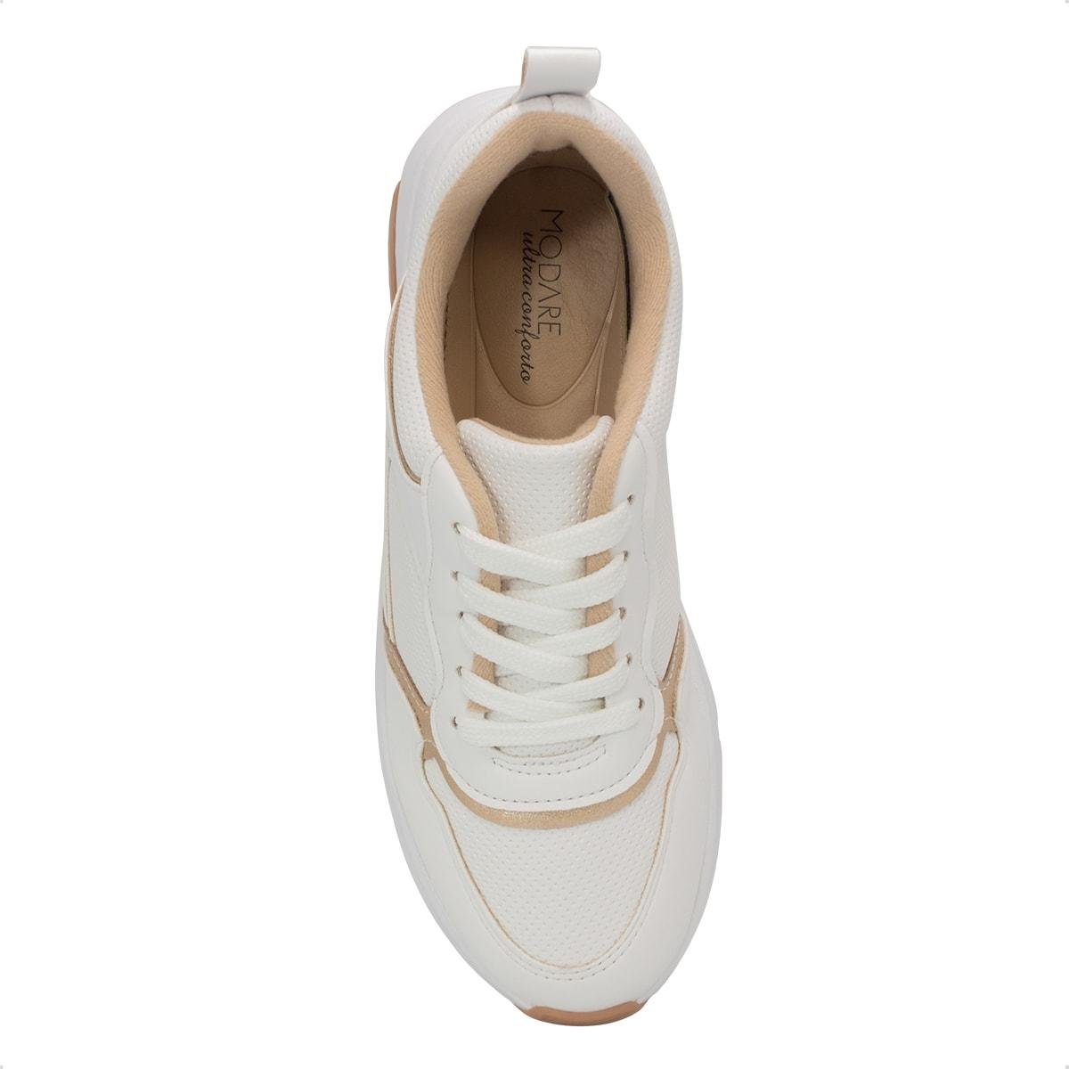 Tênis Modare Feminino Np Suprem Met Lodon 7401.103 Branco/Bege 3