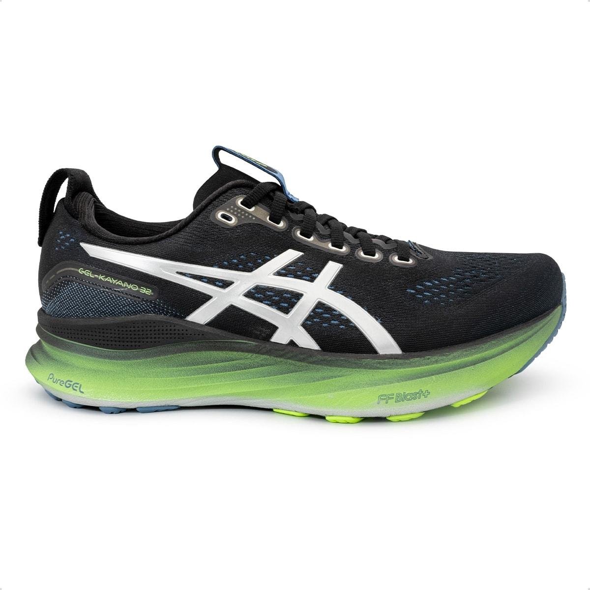 Tênis Asics Masculino Gel-Kayano 32 Luxe Corrida Preto/Verde 1