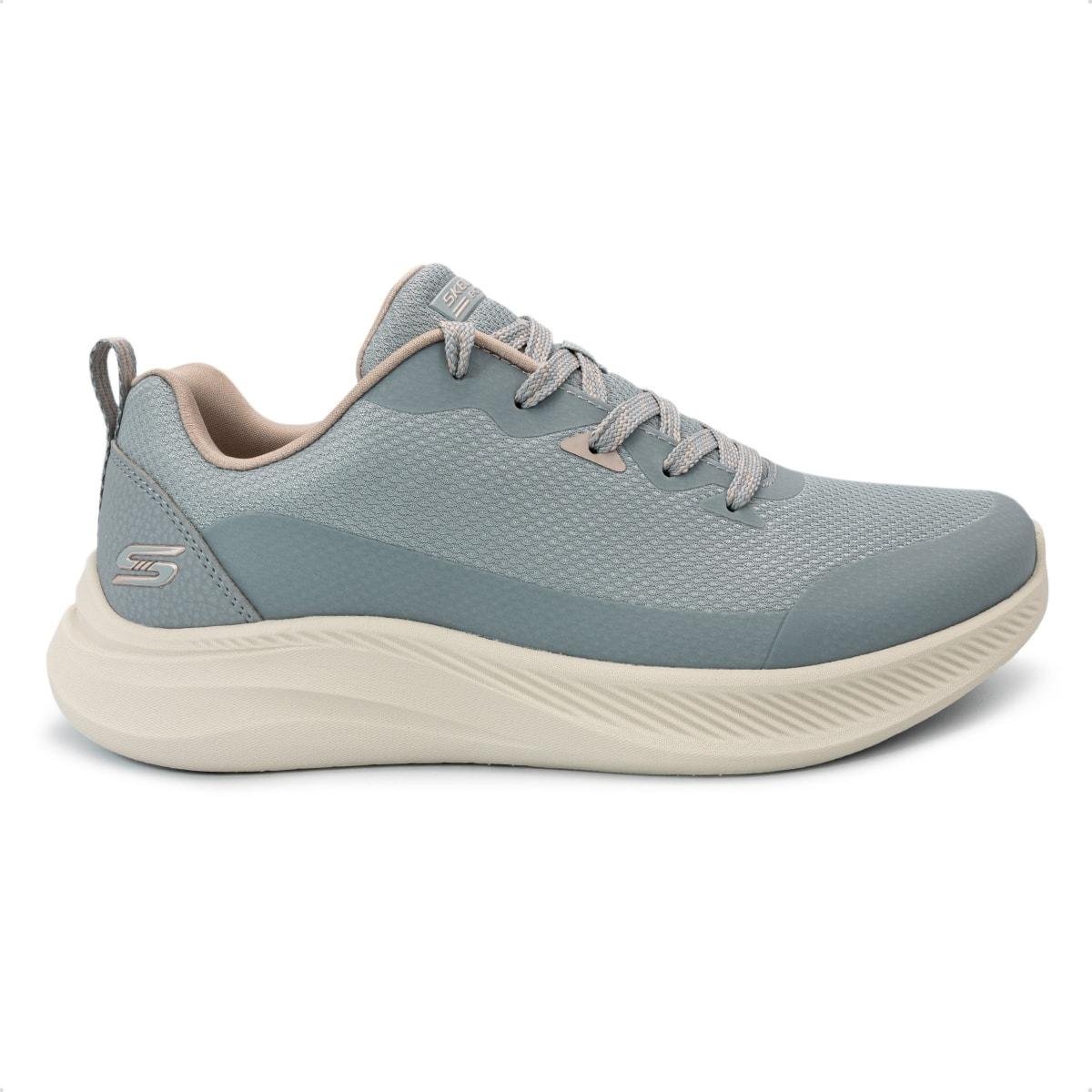 Tênis Skechers Feminino Bobs Moda Flex Treino Azul Claro 1
