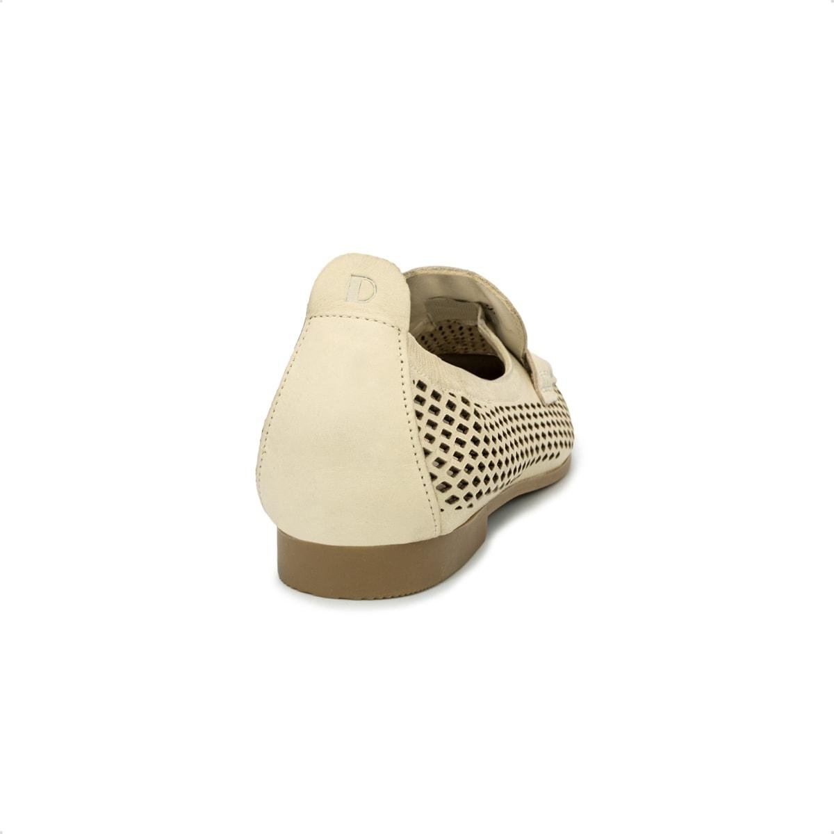 Mocassim Democrata Feminino Flora Couro 655102 Bege 4