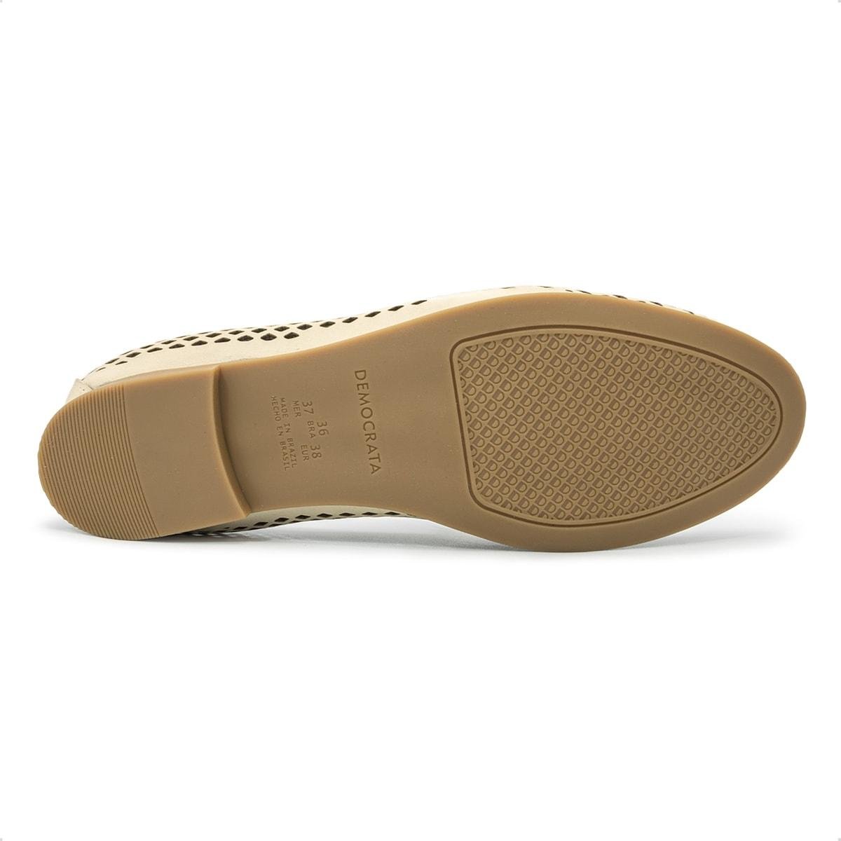 Mocassim Democrata Feminino Flora Couro 655102 Bege 5