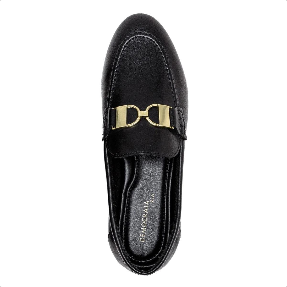 Mocassim Democrata Feminino Sarah Couro 645101 Preto 3