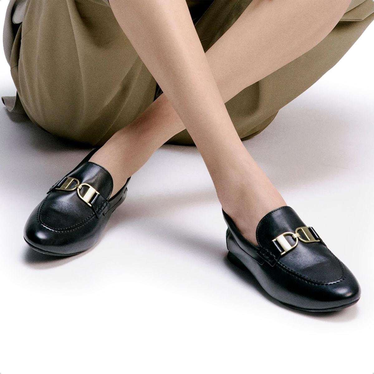 Mocassim Democrata Feminino Sarah Couro 645101 Preto 5