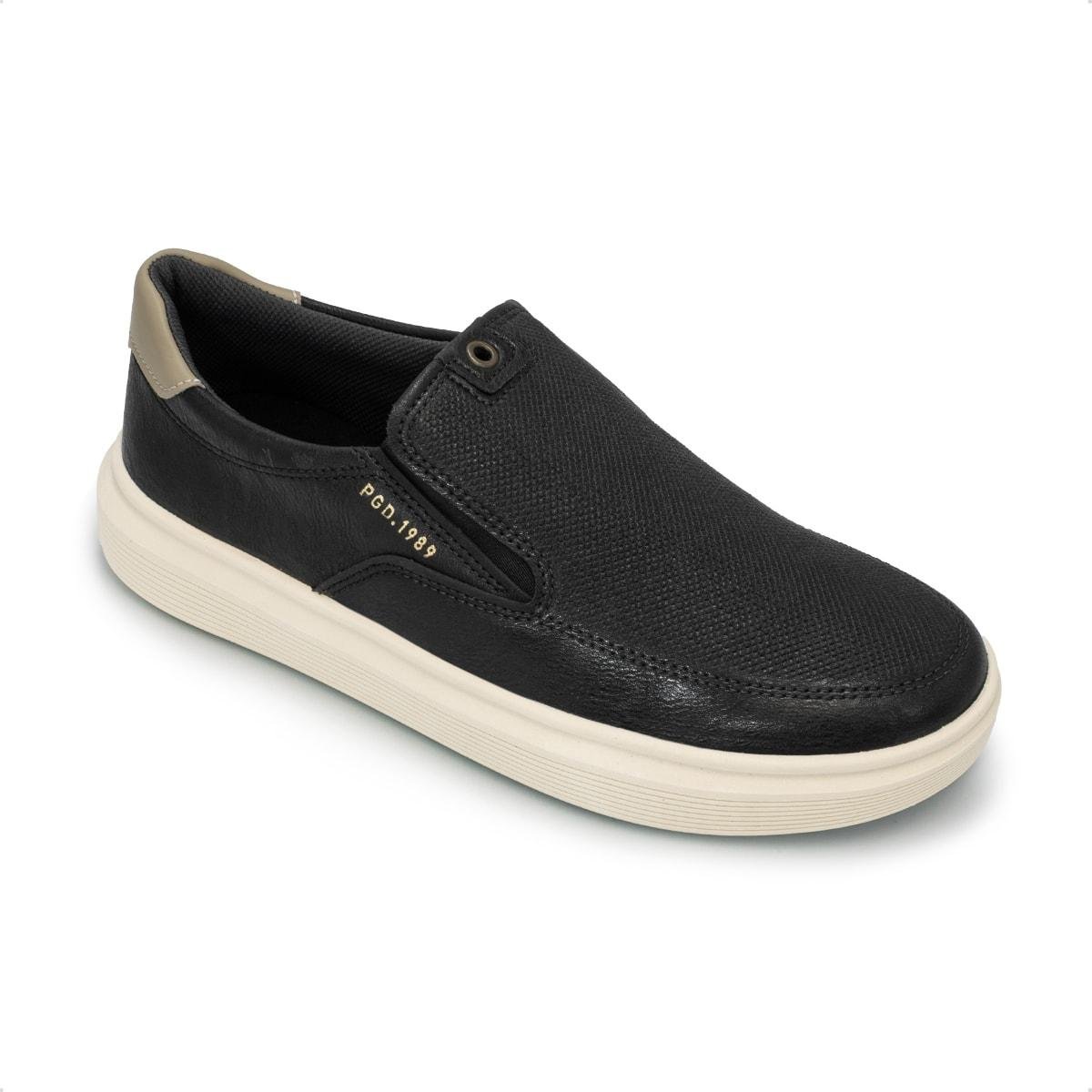 Sapatênis Pegada Masculino em Microfibra Casual 172106 Preto 2