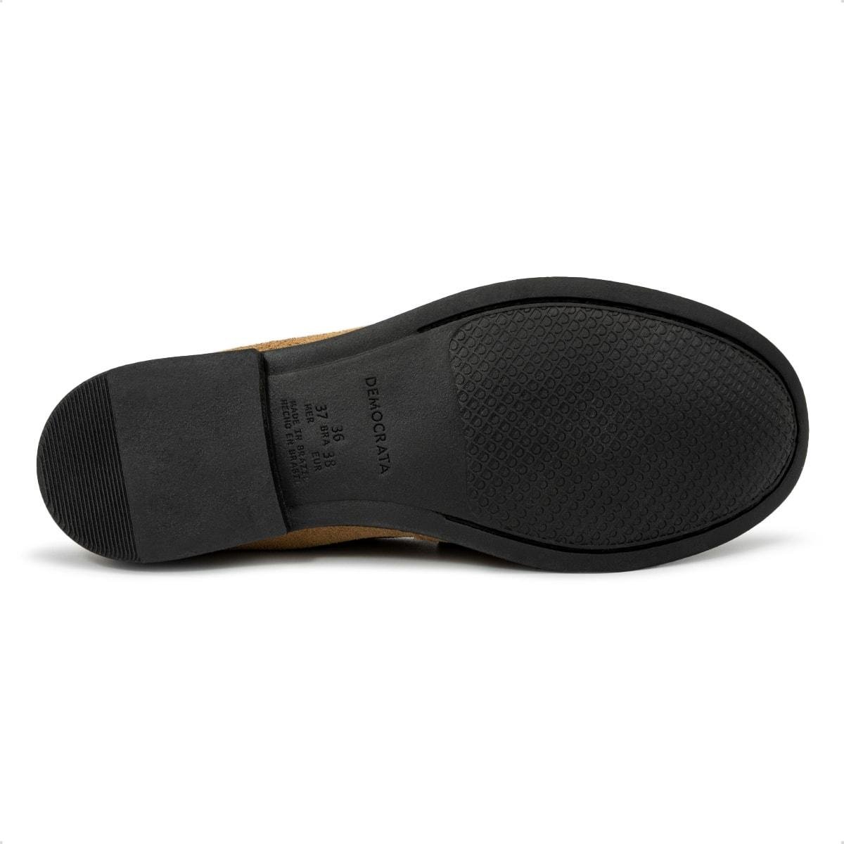 Mocassim de Couro Democrata Feminino Cora 630101 Marrom 5